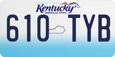 KY license plate 610TYB