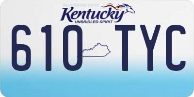 KY license plate 610TYC