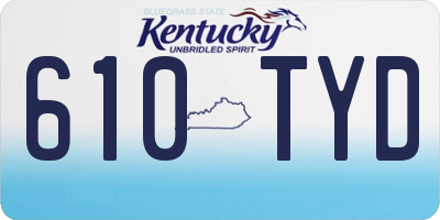 KY license plate 610TYD