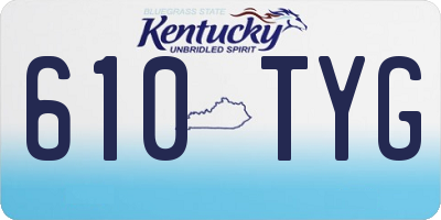 KY license plate 610TYG