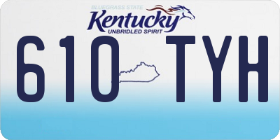 KY license plate 610TYH