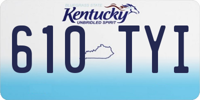 KY license plate 610TYI
