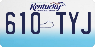 KY license plate 610TYJ