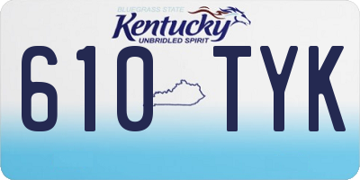 KY license plate 610TYK
