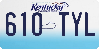 KY license plate 610TYL