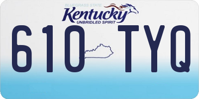 KY license plate 610TYQ