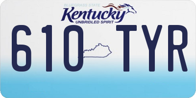 KY license plate 610TYR