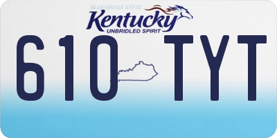 KY license plate 610TYT