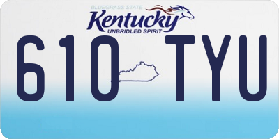 KY license plate 610TYU