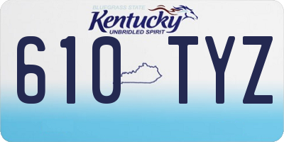 KY license plate 610TYZ