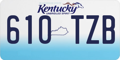 KY license plate 610TZB