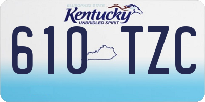 KY license plate 610TZC