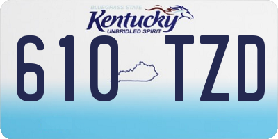 KY license plate 610TZD