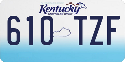 KY license plate 610TZF