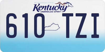 KY license plate 610TZI
