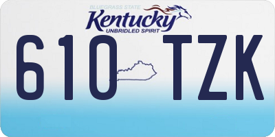 KY license plate 610TZK
