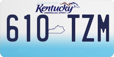 KY license plate 610TZM
