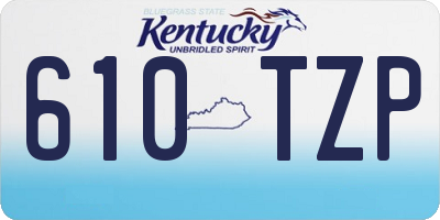 KY license plate 610TZP