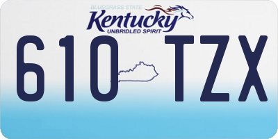 KY license plate 610TZX