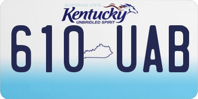 KY license plate 610UAB