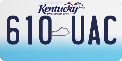 KY license plate 610UAC