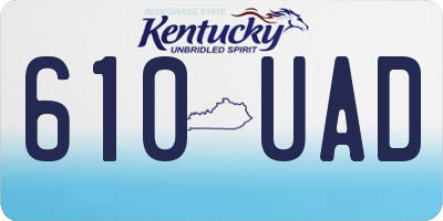 KY license plate 610UAD