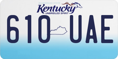 KY license plate 610UAE