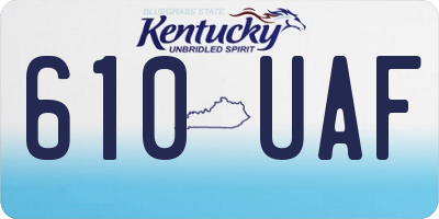 KY license plate 610UAF