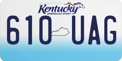 KY license plate 610UAG