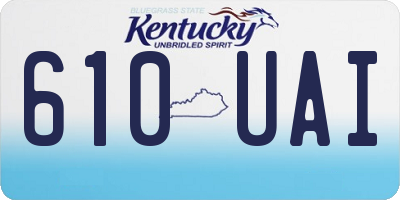 KY license plate 610UAI
