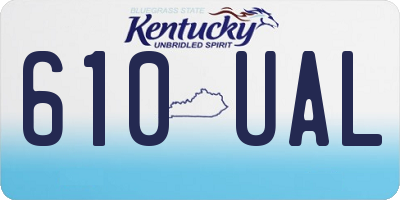 KY license plate 610UAL