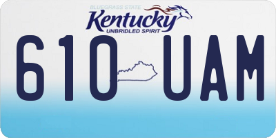 KY license plate 610UAM