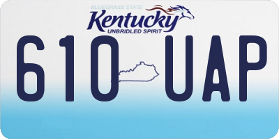 KY license plate 610UAP