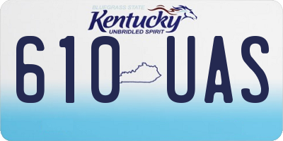 KY license plate 610UAS