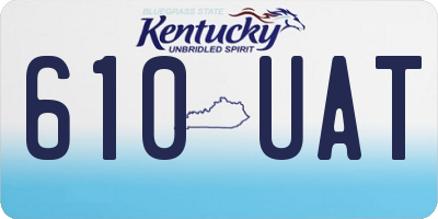 KY license plate 610UAT