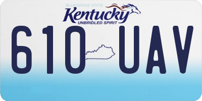 KY license plate 610UAV