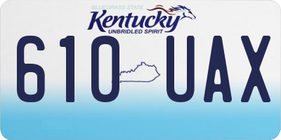 KY license plate 610UAX