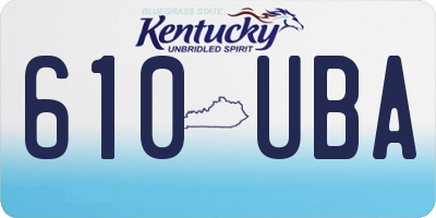 KY license plate 610UBA