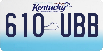 KY license plate 610UBB