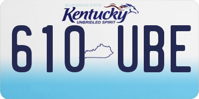 KY license plate 610UBE