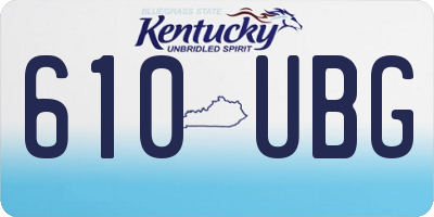 KY license plate 610UBG