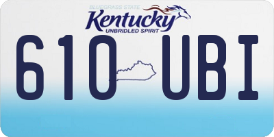 KY license plate 610UBI