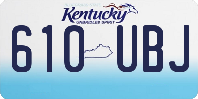 KY license plate 610UBJ