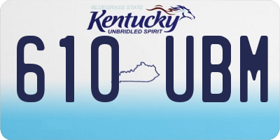 KY license plate 610UBM