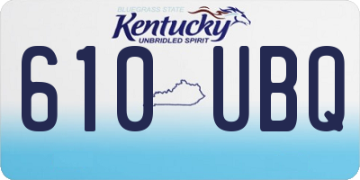 KY license plate 610UBQ