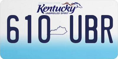 KY license plate 610UBR