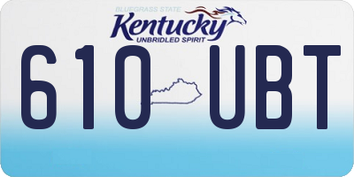 KY license plate 610UBT