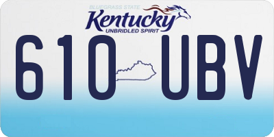 KY license plate 610UBV