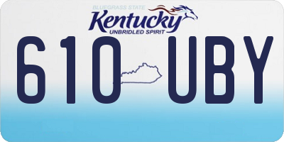 KY license plate 610UBY