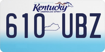 KY license plate 610UBZ
